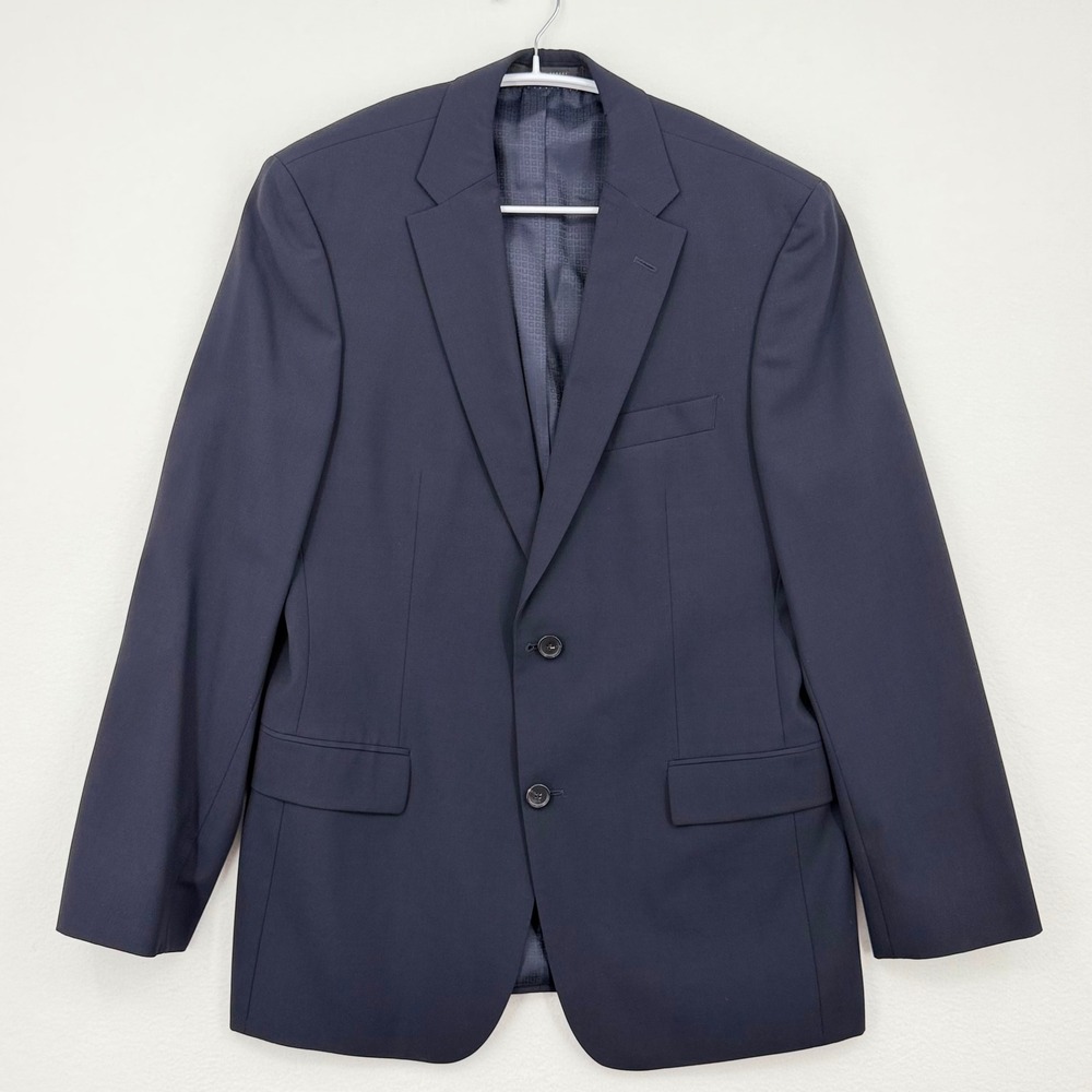 Hugo Boss Blazer Mens 40R Navy Blue Virgin Wool Pasini2 Movie2 Good